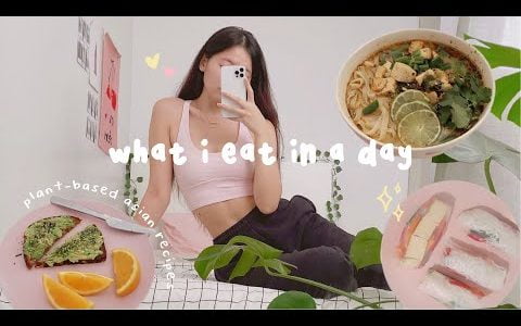 what i eat in a day at home🍜🥬 (plant based asian recipes)